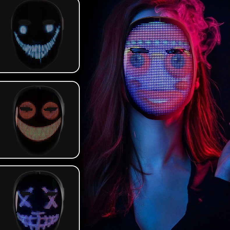 LED變臉面具(可自行上傳圖片)
